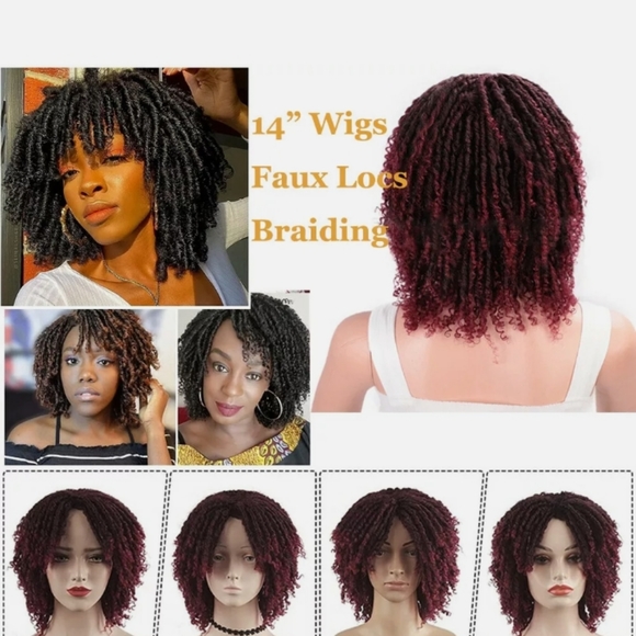 Faux locs Ombre hair wig